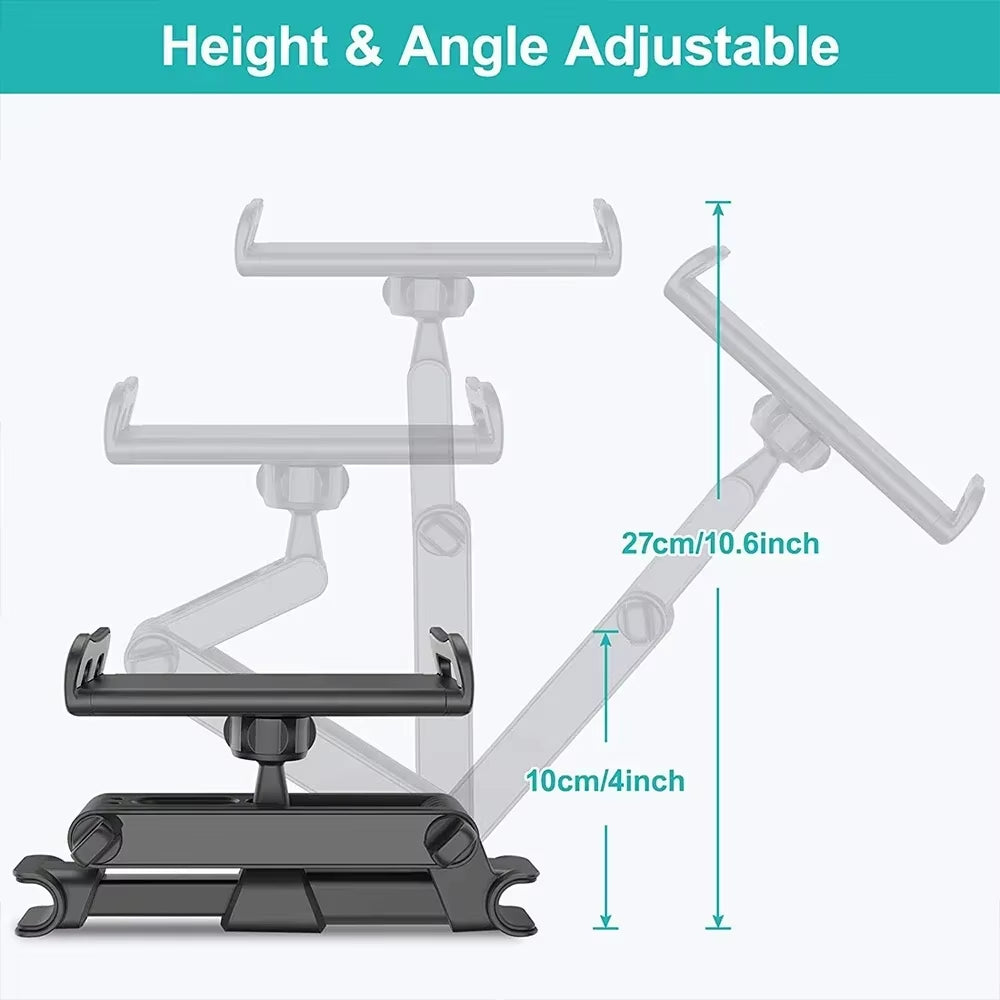 Car Tablet Holder, Headrest Tablet Mount Headrest Stand Cradle Compatible with Devices for Ipad Air Mini, Other 4.7-12.9" Cell